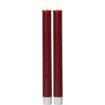 Star trading 2x LED rustikální svíčka FLAMME 24,5x2,1 cm červená – Hledejceny.cz