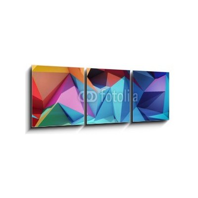 Obraz 3D třídílný - 150 x 50 cm - Abstract geometric background Geometrické pozadí abstraktní – Zboží Mobilmania