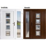 Soft Dvoukřídlé vchodové 010 Inox+Sklo Nisip Zlatý dub/bílá levé 130 x 200 cm – Hledejceny.cz
