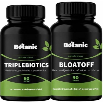 Botanic Trávení TripleBiotics + BloatOff Výhodný set 150 kapslí – Hledejceny.cz
