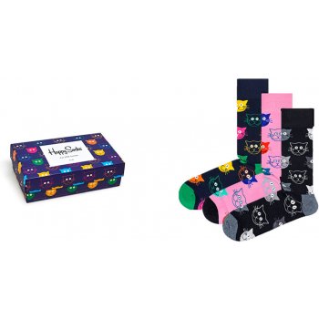 Happy Socks ponožky Mixed Cat Gift Set 3 Pack XMJA08-0100