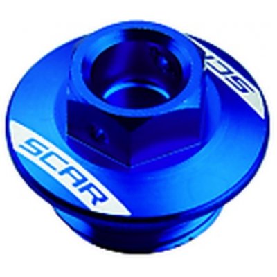 SCAR závodní krytka olejové náplně YAMAHA YZ 250F 01-25, YZ 450F 03-25, YZ 65 18-25, YZ 85 98-25, YZ 125 94-25, YZ 250 99-25, WR 250R 07-25, WR 250F / 450F 03-25 barva světle modrá | Zboží Auto