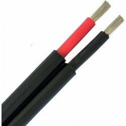 Kabel MHPower PV1-F pro soláry, měděný 2x 4mm2 - černý, dvojitý, cena za 1m