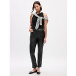 GAP Koženkové kalhoty High Rise Černá – Zboží Dáma