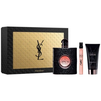 Yves Saint Laurent Black Opium EDP 90 ml + EDP 10 ml + tělové mléko 50 ml dárková sada