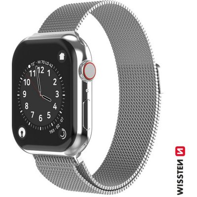 SWISSTEN milánský tah řemínek pro Apple Watch 42-44 mm stříbrná 46000212 – Zboží Mobilmania