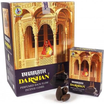 Darshan Vonné kužely Tekoucí dým Bharath 10 ks – Zboží Dáma