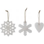 Bloomingville Vánoční ozdoby Alabaster White set 3 ks – Hledejceny.cz