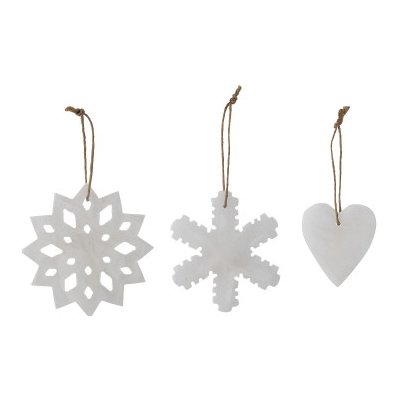 Bloomingville Vánoční ozdoby Alabaster White set 3 ks – Hledejceny.cz