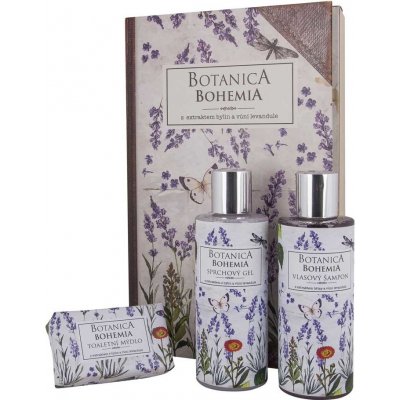Bohemia Gifts Botanica gel 200 ml + šampon 200 ml + mýdlo 100 g levandule dárková sada – Zboží Mobilmania