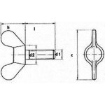 šroub M10x50 ZINEK křídlový DIN 316 GT – Hledejceny.cz