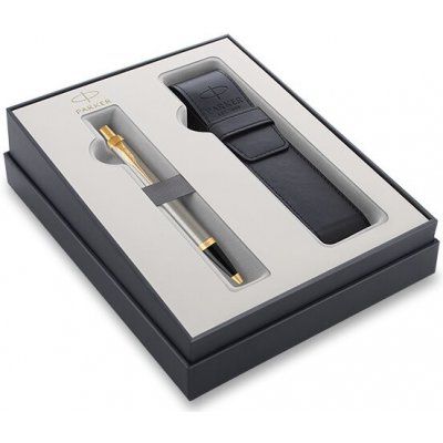 Parker IM Brushed Metal GT kuličkové pero dárková kazeta s pouzdrem 1502/3291601 – Zboží Mobilmania