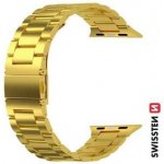 SWISSTEN METAL BAND FOR APPLE WATCH 38 / 40 / 41 mm GOLD 46000304 – Zboží Mobilmania