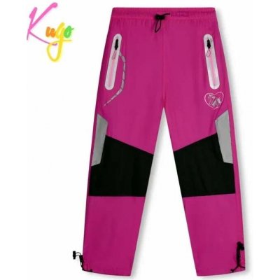Kugo Dívčí šusťákové kalhoty SK7737, růžové
