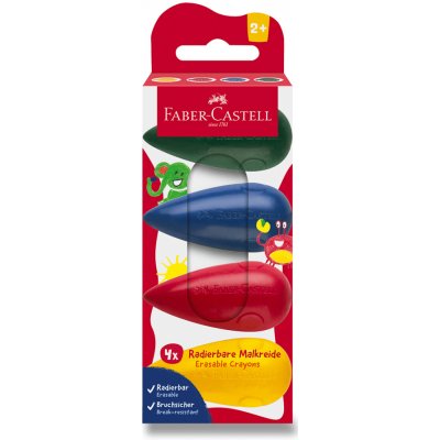 FABER-CASTELL Voskové pastelky plastové 4ks – Sleviste.cz