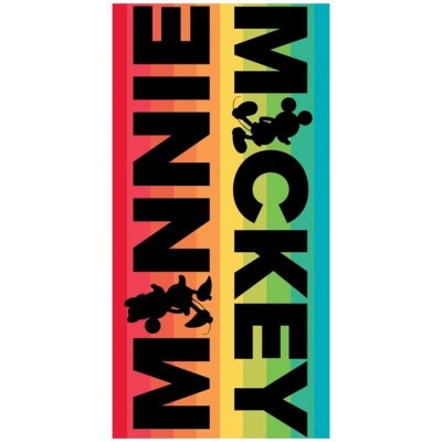 Carbotex · Plážová osuška Mickey / Minnie Mouse - Disney froté s gramáží 320 g/m² - 70 x 140 cm – Zboží Mobilmania