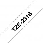 BROTHER TZE-231S černá/bílá 12 mm TZE231S2 – Zboží Dáma
