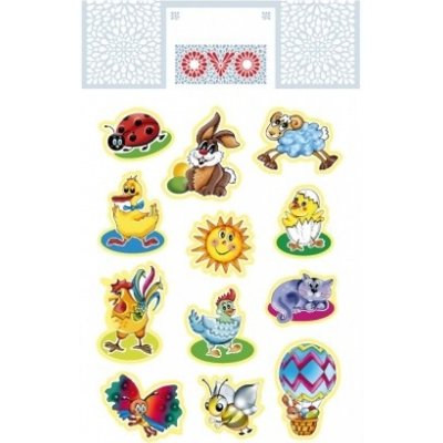 Druchema 14602011 OVO Obtisky na velikonoční vajíčka moderní, arch 12ks – Sleviste.cz