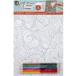 GRAFIX Malování podle čísel s pastelkami Mandaly a vzory 158556 29,5 x 21 cm – Zboží Dáma