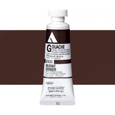 Holbein akrylová kvašová barva burnt umber 40 ml – Hledejceny.cz