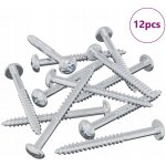 Vruty do dřeva 12 ks Stříbrné 9,8 x 53 mm Ocel – Hledejceny.cz