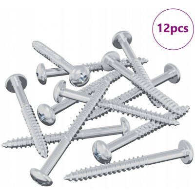 Vruty do dřeva 12 ks Stříbrné 9,8 x 53 mm Ocel – Hledejceny.cz