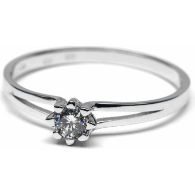 Klenoty Budín Luxusní diamantový zásnubní prsten s diamantem libovolná J 28236 17 – Zboží Mobilmania