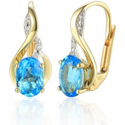 Gems Podmanivé Allegra kombinované zlato s brilianty a modrými topazy blue topaz 3834555-5-0-93