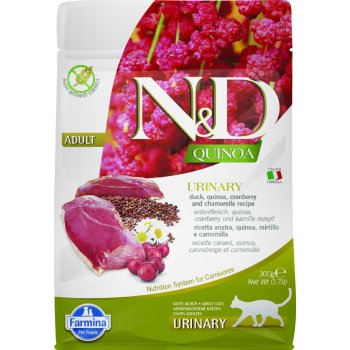 N&D GF Quinoa Cat Urinary Duck & Cranberry 0,3 kg