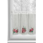 VÁNOČNÍ VITRÁŽKOVÁ ZÁCLONA 3 60X150CM NA POUTKÁCH – Hledejceny.cz