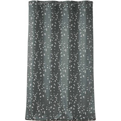 Douceur d'intérieur Grafitový závěs SAKURA s kroužky, rostlinný vzor, antracitový antracitová – Zboží Dáma