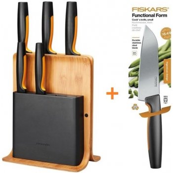 Fiskars Functional Form Bambusový blok 5 nožů 1057552
