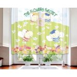 DIMEX | Hotové záclony - kusová fotozáclona Včeličky VO-140-030 | zelená, vícebarevná | 140 x 120 cm – Zboží Mobilmania