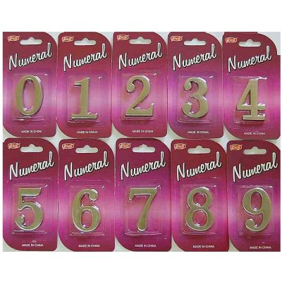 C45 Číslice 45mm - "6" - Broušený nikl – Zboží Mobilmania