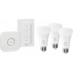 Philips Hue Bluetooth LED White and Color Ambiance set 3ks žárovek plus Hue Bridge můstek plus Hue Switch 8719514291355 E27 A60 9W 1100lm 2000-6500K RGB stmívatelné – Sleviste.cz