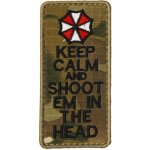 ARMED PATCHES Vyšívaná nášivka Keep Calm and shoot em in the head – Zboží Dáma