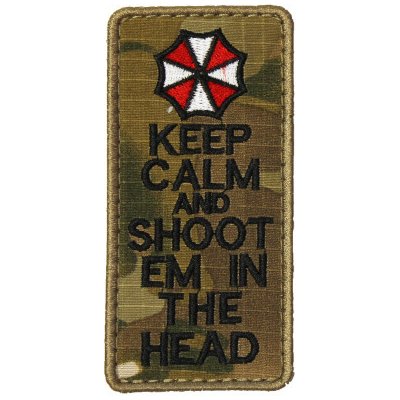 ARMED PATCHES Vyšívaná nášivka Keep Calm and shoot em in the head – Zboží Dáma
