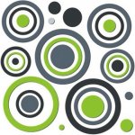Crearreda Samolepicí dekorace FM M All Around 54503 Zelené a šedé kruhy 1 arch, rozměry 31x31 cm – Zboží Dáma Crearreda Samolepicí dekorace FM M All Around 54503 Zelené a šedé kruhy 1 arch, rozměry 31x31 cm – Zboží Dáma