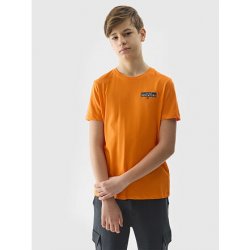 4F Chlapecké tričko z organické bavlny s potiskem oranžová
