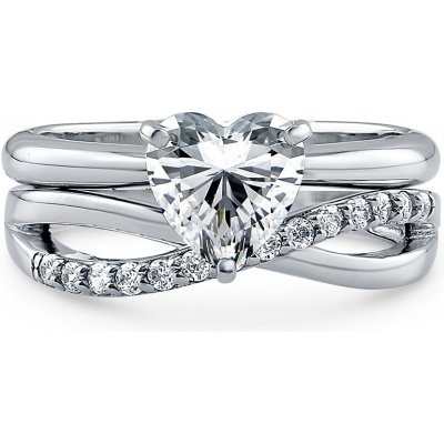 Emporial stříbrný prsten 2v1 Nekonečná láska MA R0442 SILVER – Zboží Mobilmania