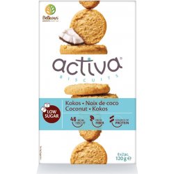Activa Protein sušenky s vlákninou a sníženým obsahem cukru s kokosem 120 g