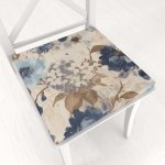 Biante Parma PM-113 Modré květiny na smetanovém 38 x 38 x 3 cm – Zboží Dáma