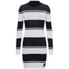 Dámské šaty Calvin Klein Jeans úpletové šaty Long sleeve rib sweater dress bílá černá