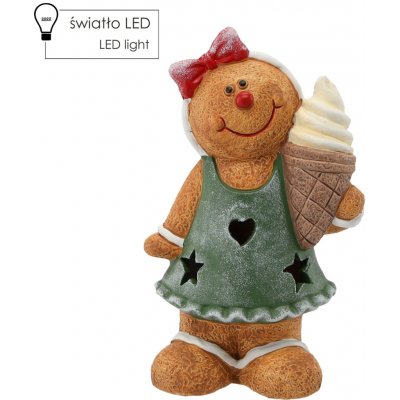 Pro-Tech shop Vánoční LED figurka perníková postavička 14x10x23cm 69844 – Hledejceny.cz