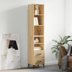 Prolenta Maison Exclusive Skříň highboard dub sonoma 34,5 x 34 x 180 cm kompozitní dřevo