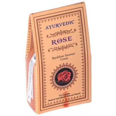 Ayurvedic Vonné kužele Tekoucí Dým Rose 10 ks – Hledejceny.cz