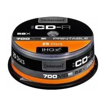 Intenso CD-R 700MB Printable 52x, 25ks (1801124)