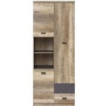 BRW Regál Malcolm REG3D2S Dub canyon monument/Šedý wolfram – Hledejceny.cz