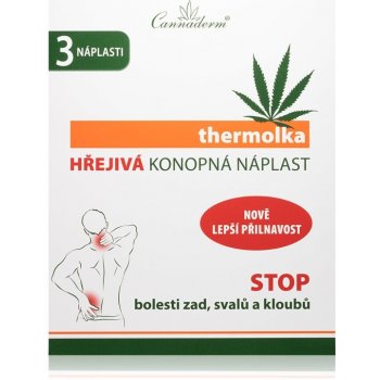 Cannaderm thermolka hřejivý náplast NEW 3 ks