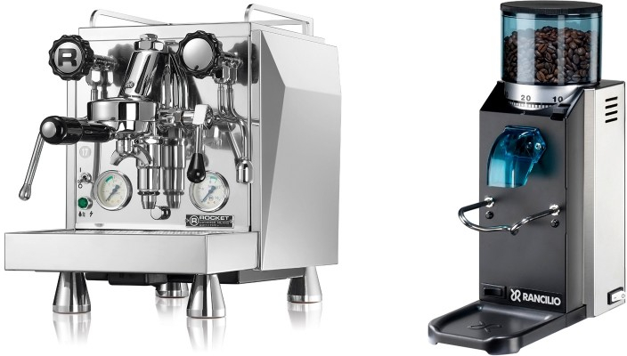Set Rocket Espresso Giotto Cronometro V + Rancilio Rocky Doserless